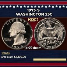 1973-s Proof Washington Quarter 25c pr70 dcam SEGS