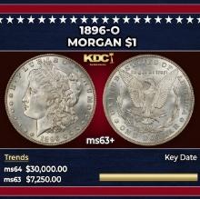 1896-o Morgan Dollar $1 ms63+ USCG