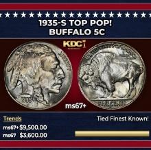 1935-s Buffalo Nickel TOP POP! 5c ms67+ SEGS