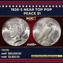 1926-s Peace Dollar Near Top Pop $1 ms66+ SEGS