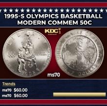 1995-s Olympics Basketball Modern Commem Half Dollar 50c ms70 SEGS