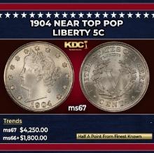 1904 Liberty Nickel Near Top Pop 5c ms67 SEGS