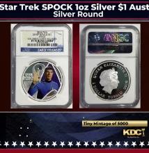 NGC NGC 2015-p Star Trek SPOCK 1oz Silver $1 Australlian Tuvalu Proof pr70 dcam NGC Other Toy