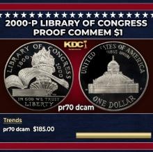 2000-p Library of Congress Proof Modern Commem Dollar $1 pr70 dcam SEGS