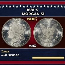 1881-s Morgan Dollar $1 ms67 SEGS