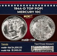 1944-d Mercury Dime TOP POP! 10c ms68+ FSB SEGS