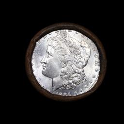 Full solid date 1884-o Uncirculated Morgan silver dollar roll, 20 coins