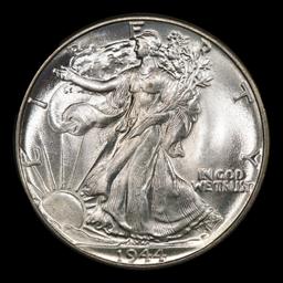 1944-p Walking Liberty Half Dollar Near Top Pop 50c ms67 SEGS