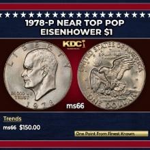 1978-p Eisenhower Dollar Near Top Pop $1 ms66 SEGS