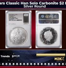 NGC 2016 Star Wars Classic Han Solo Carbonite $2 Niue 1oz Silver Proof pr70 dcam NGC Other Toy