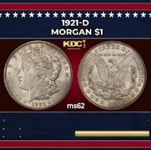 1921-d Morgan Dollar $1 Grades ms62