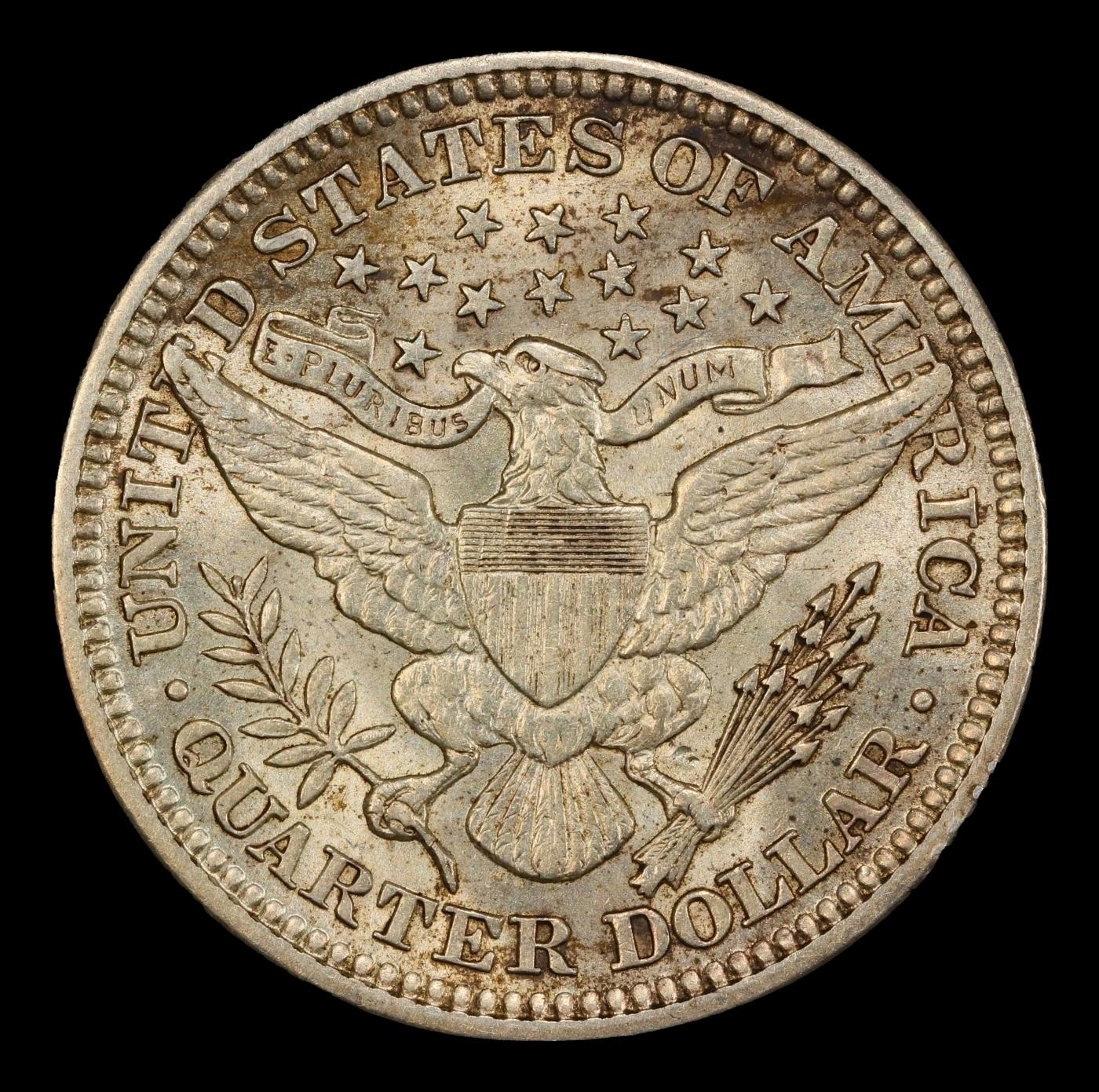 1914-p Barber Quarter 25c Grades ms62+