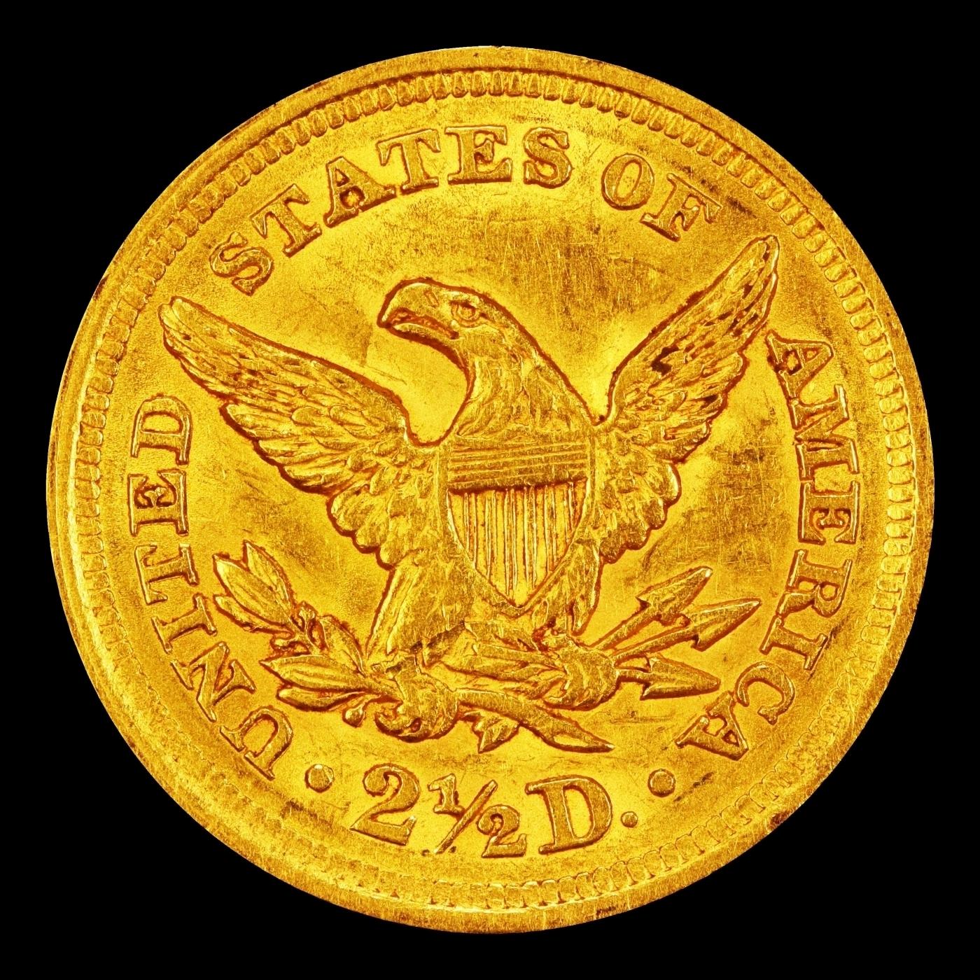 1854-p Gold Liberty Quarter Eagle $2 1/2 ms63 SEGS