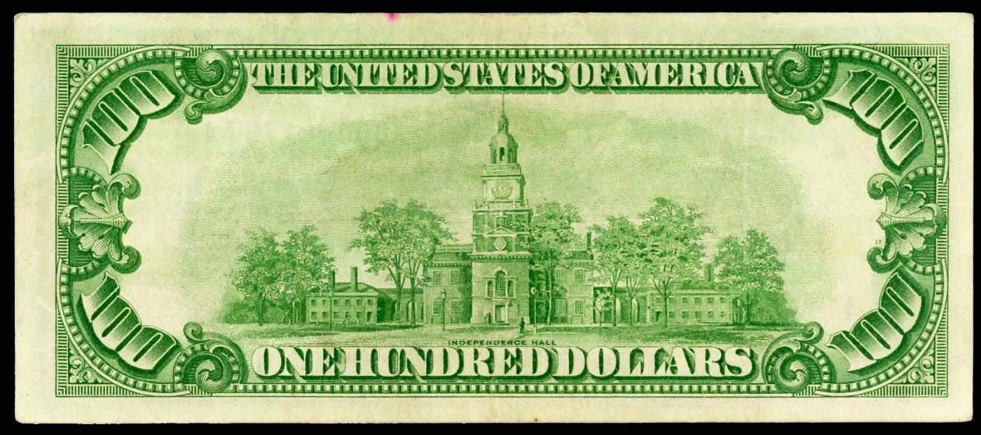 1928 $100 Green Seal Federal Reserve Note "Redeemable In Gold" Grades Select AU