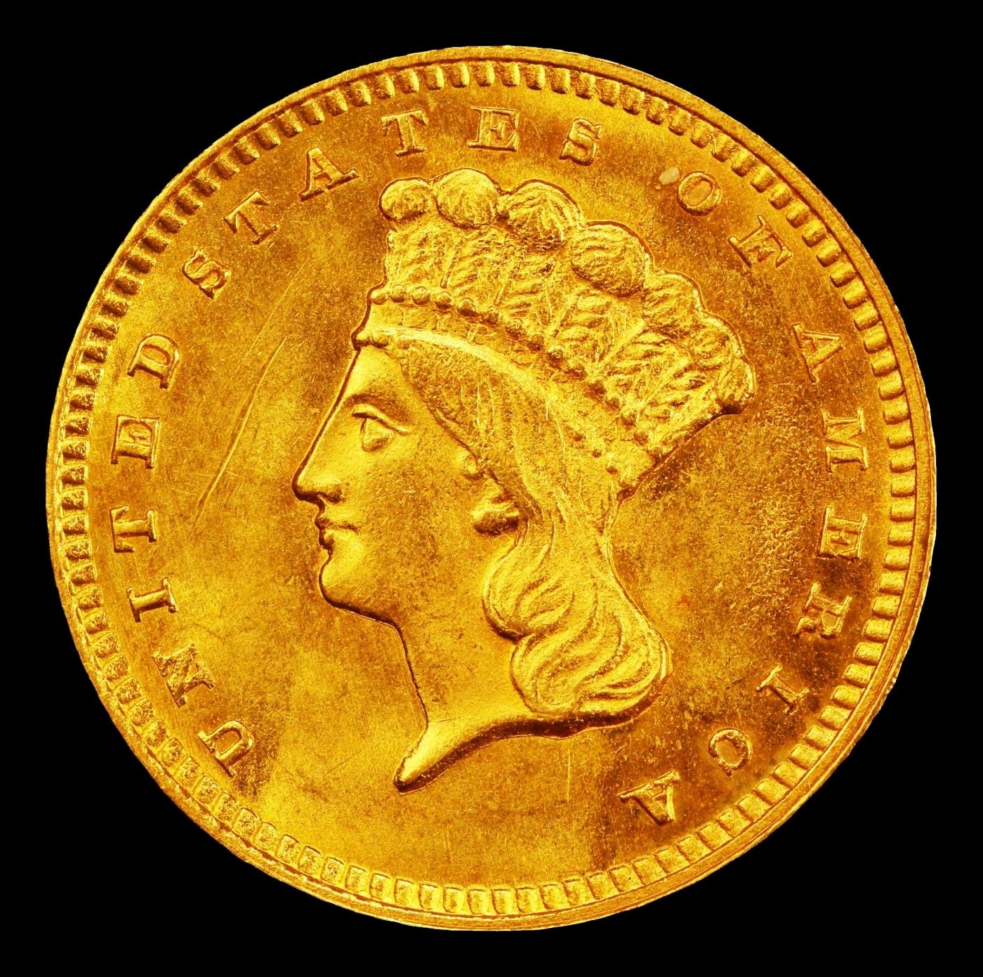 1861 Gold Dollar $1 ms64+ SEGS