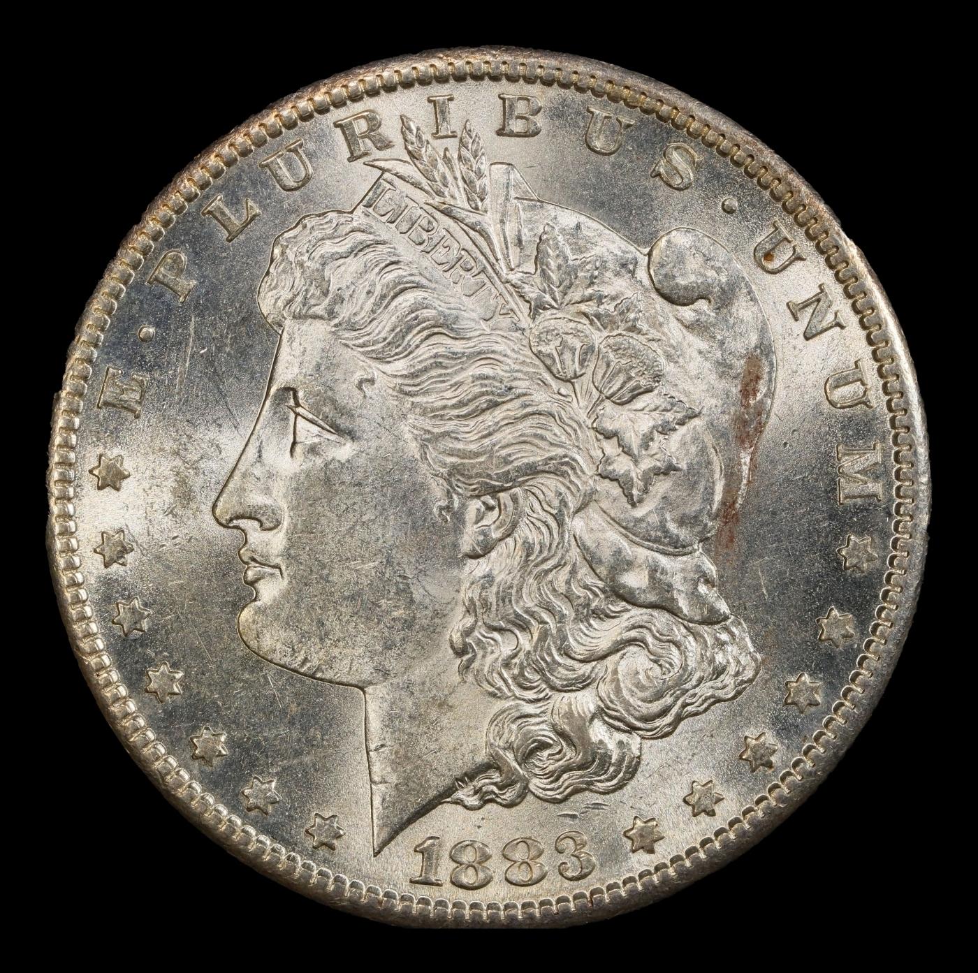 1883-s Morgan Dollar $1 ms62+ USCG