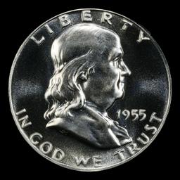 1955 Proof Franklin Half Dollar TOP POP! 50c pr69 SEGS