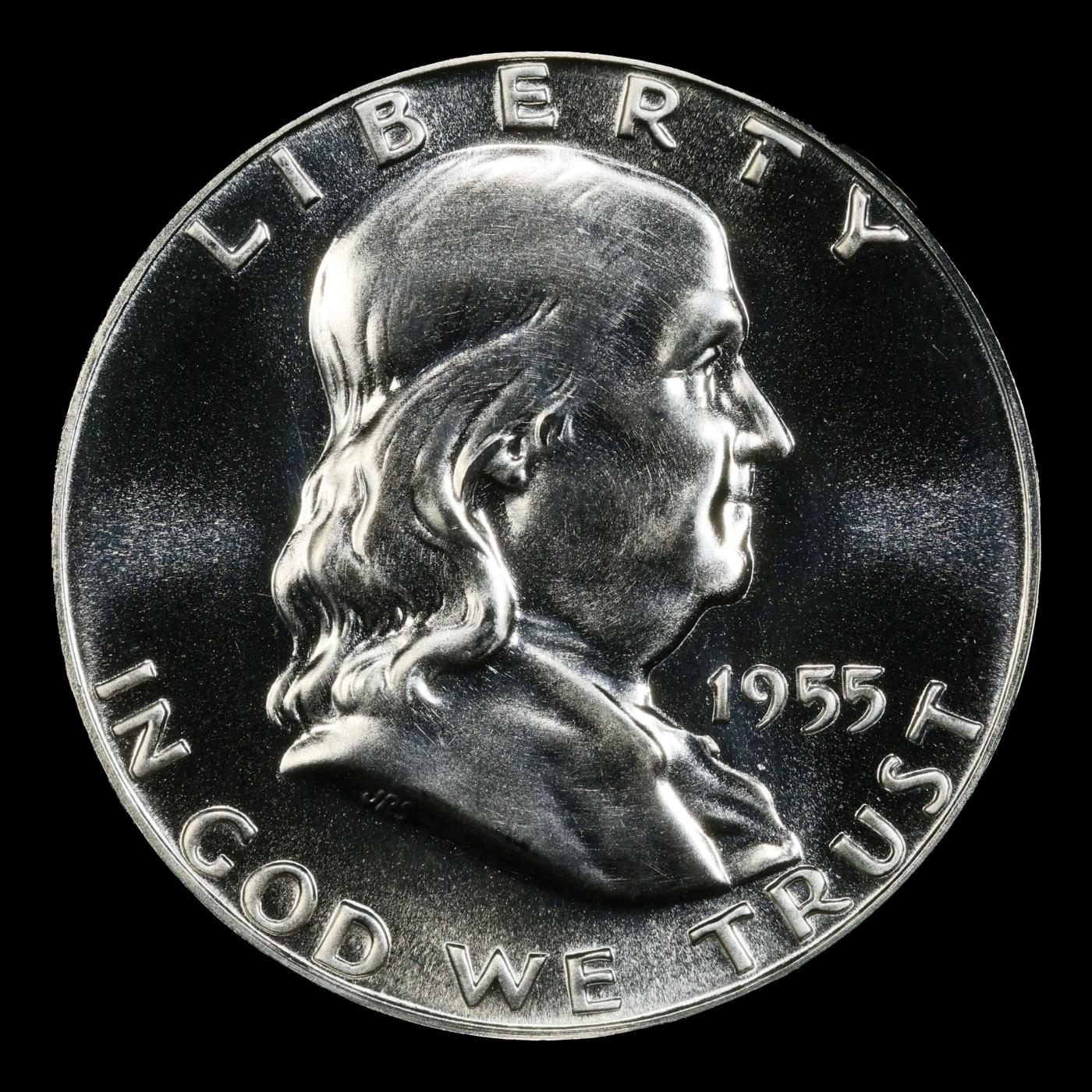 1955 Proof Franklin Half Dollar TOP POP! 50c pr69 SEGS