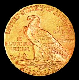1915-p Gold Indian Quarter Eagle Near Top Pop! $2 1/2 ms65+ USCG