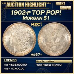 1902-p Morgan Dollar TOP POP! $1 ms67+ SEGS