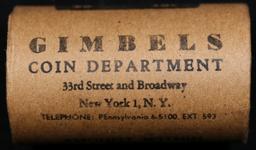 NY- 20 Unc GIMBLES Peace Dollar $1 Roll A Level