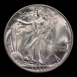 1943-p Walking Liberty Half Dollar Near Top Pop 50c ms68 SEGS