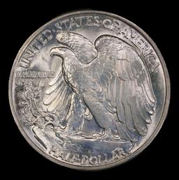 1943-p Walking Liberty Half Dollar Near Top Pop 50c ms68 SEGS