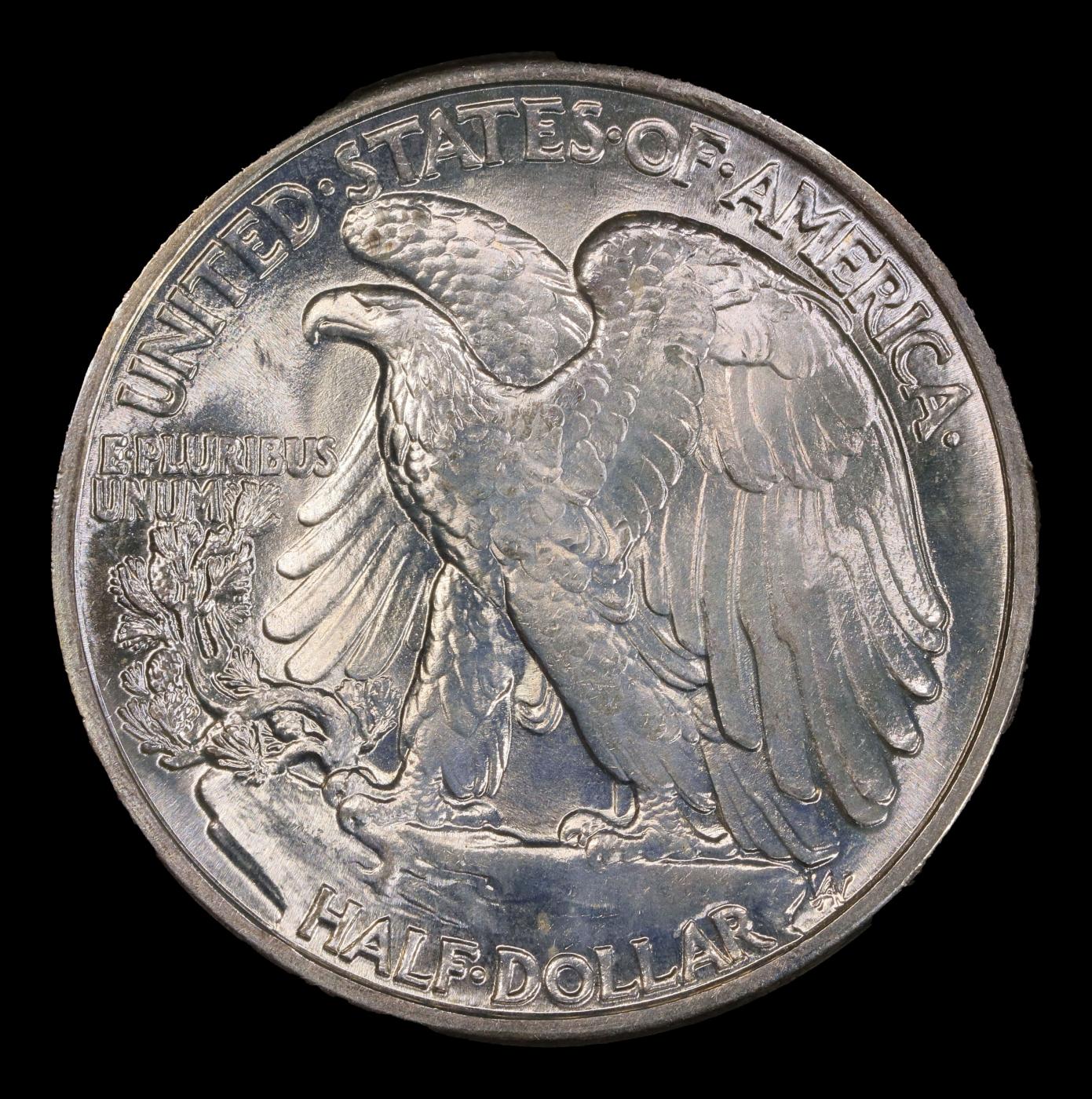 1943-p Walking Liberty Half Dollar Near Top Pop 50c ms68 SEGS