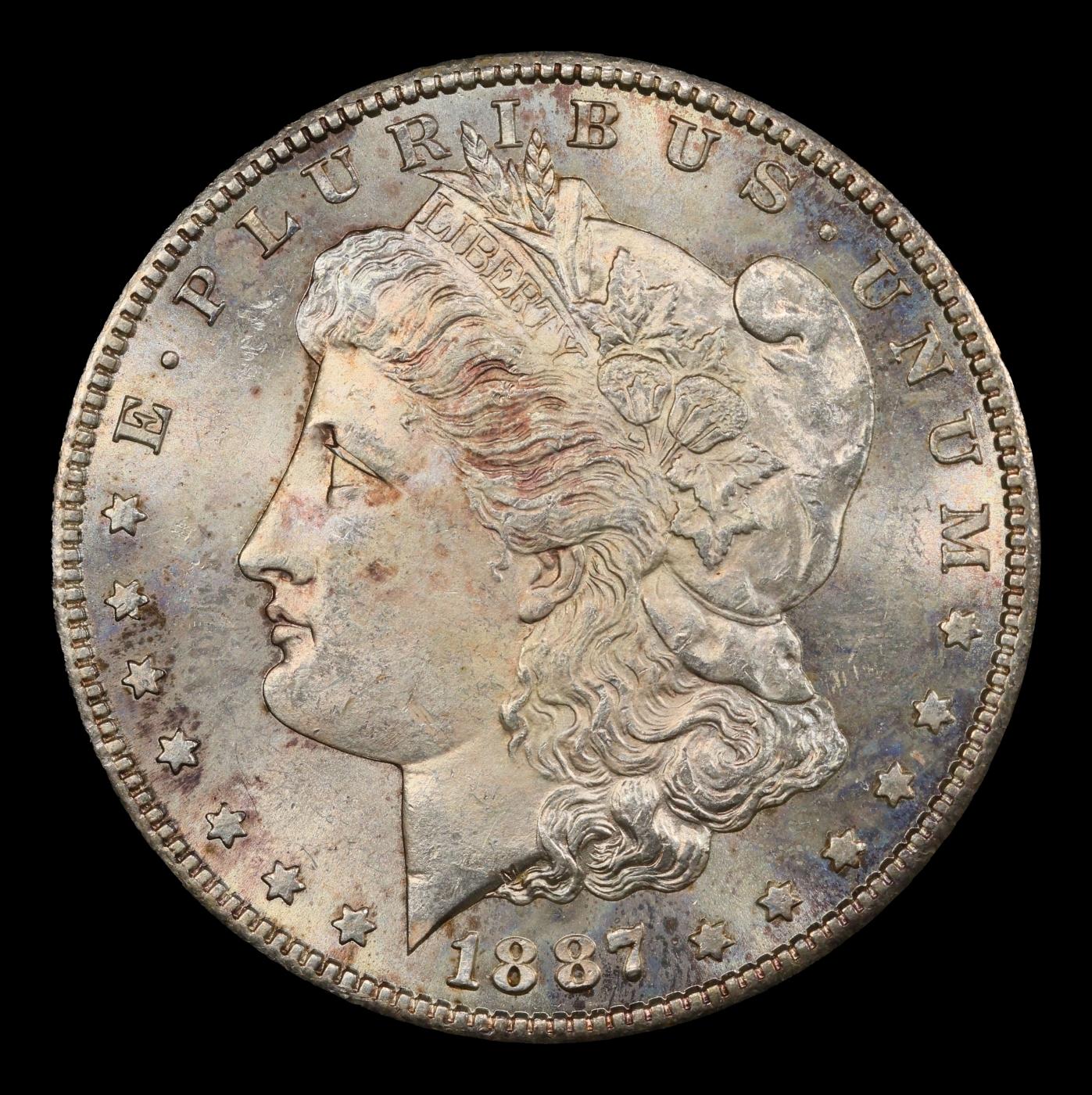 1887-s Morgan Dollar Toned $1 ms65+ SEGS