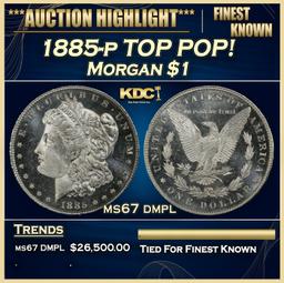 1885-p Morgan Dollar TOP POP! $1 ms67 dmpl SEGS