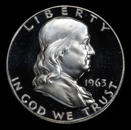 1963 Proof Franklin Half Dollar TOP POP! 50c pr69 DCAM SEGS