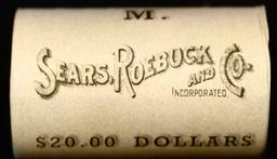 YE- 20 Mixed Morgan/Peace SEARS Dollar Roll Unc Morgan 'P' Rev/Peace 'P' Rev Ends