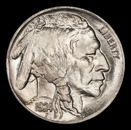 1924-p Buffalo Nickel Near Top Pop! 5c ms66+ SEGS