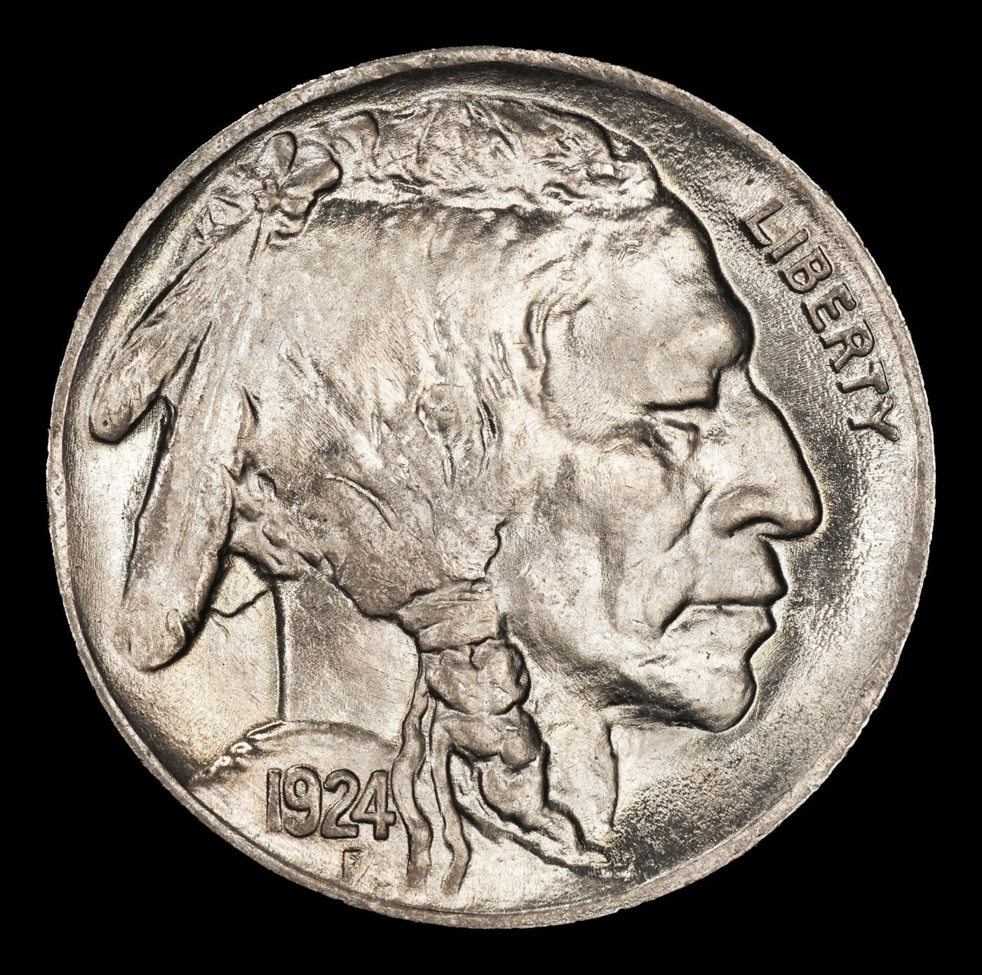 1924-p Buffalo Nickel Near Top Pop! 5c ms66+ SEGS