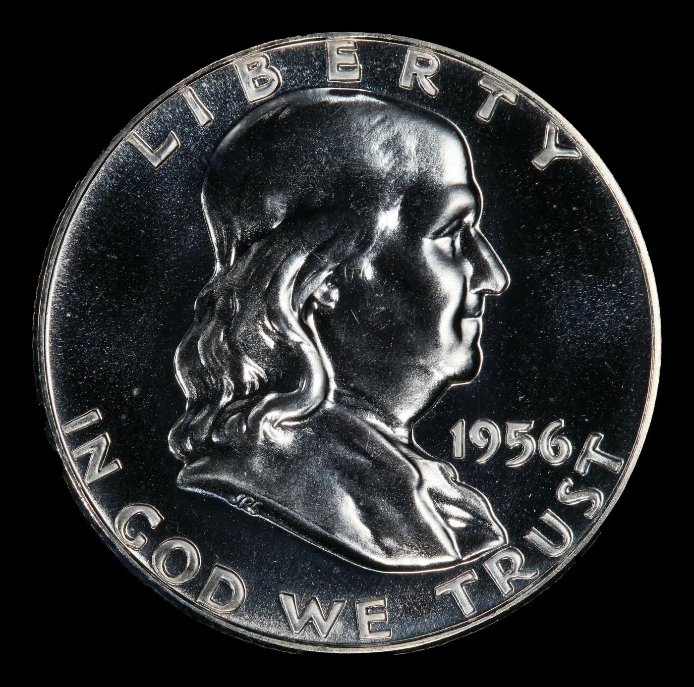 1956 Ty I Proof Franklin Half Dollar TOP POP! 50c pr69 SEGS