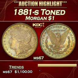 1881-s Morgan Dollar Toned $1 ms67 SEGS