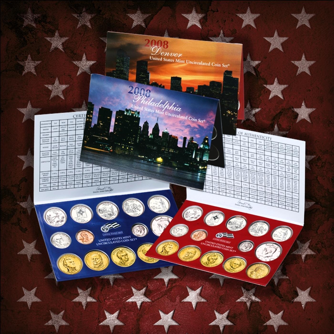 1968-2008 40 Years Mint Set Run - 533 Coins, 41 Complete Sets