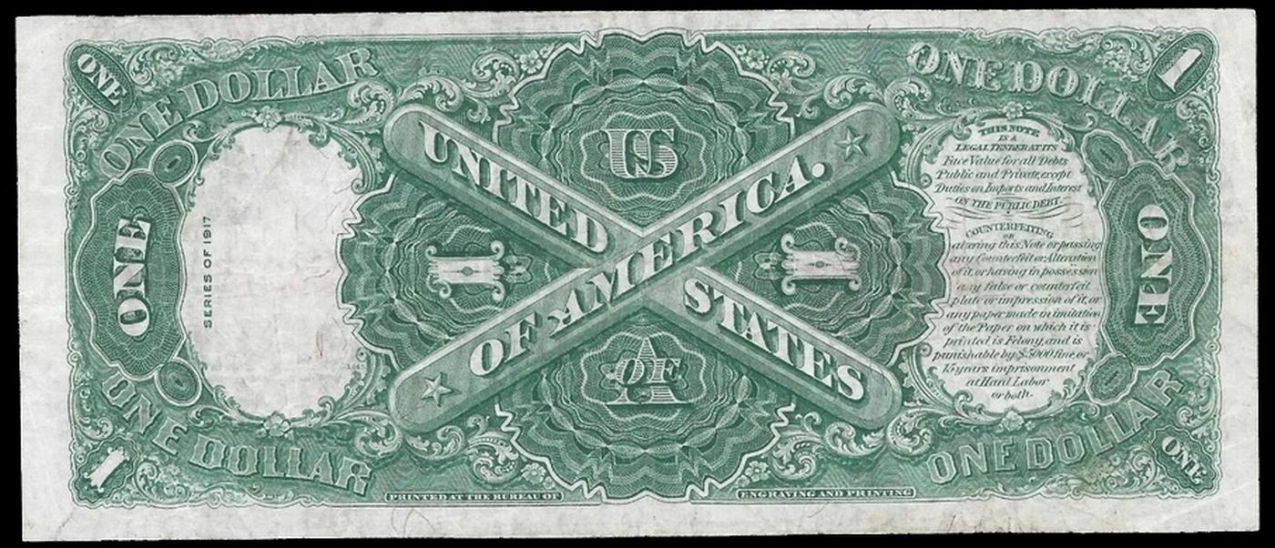 1917 $1 Large Size Legal Tender Note Grades xf Signatures Speelman/White