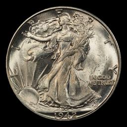 1942-d Walking Liberty Half Dollar 50c ms66+ SEGS
