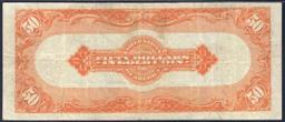 1913 $50 Gold Certificate Grades xf Signatures Teehee/Burke
