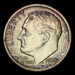 PCGS 1962 Proof Roosevelt Dime Colorfully Toned 10c pr66 PCGS
