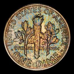 PCGS 1962 Proof Roosevelt Dime Colorfully Toned 10c pr66 PCGS