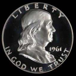 1961 Proof Franklin Half Dollar Near Top Pop! 50c pr68+ DCAM SEGS