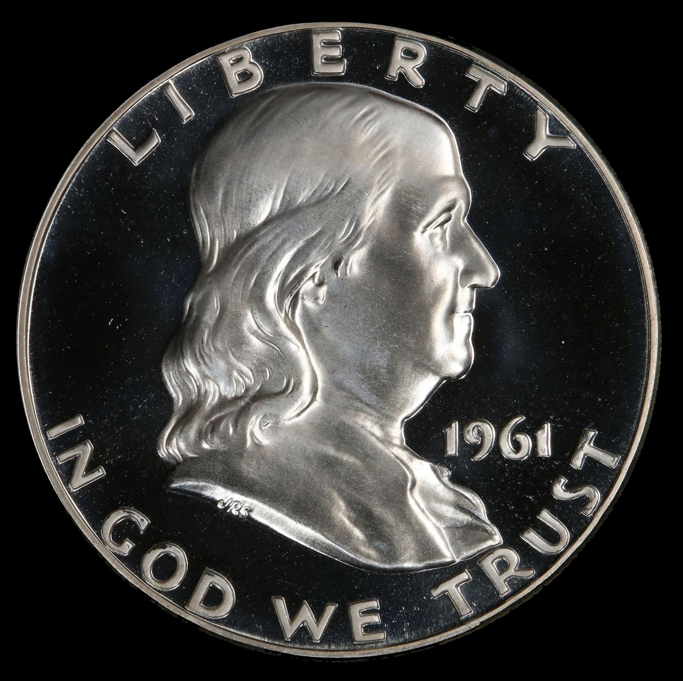 1961 Proof Franklin Half Dollar Near Top Pop! 50c pr68+ DCAM SEGS