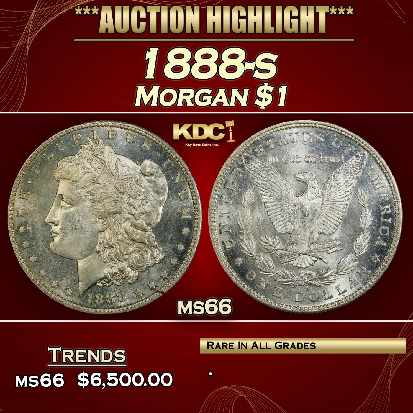 1888-s Morgan Dollar $1 ms66 SEGS