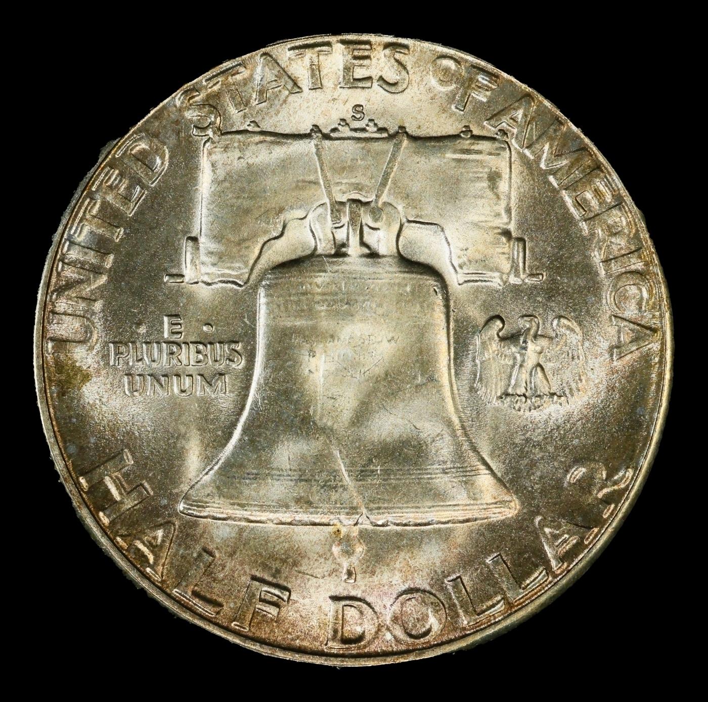 1954-s Franklin Half Dollar Near Top Pop! 50c ms67 fbl SEGS