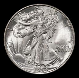 1934-d Walking Liberty Half Dollar Near Top Pop 50c ms67 SEGS