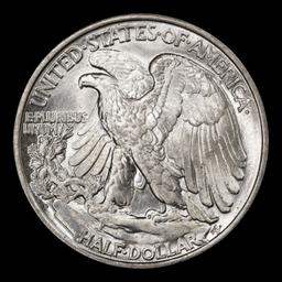 1934-d Walking Liberty Half Dollar Near Top Pop 50c ms67 SEGS