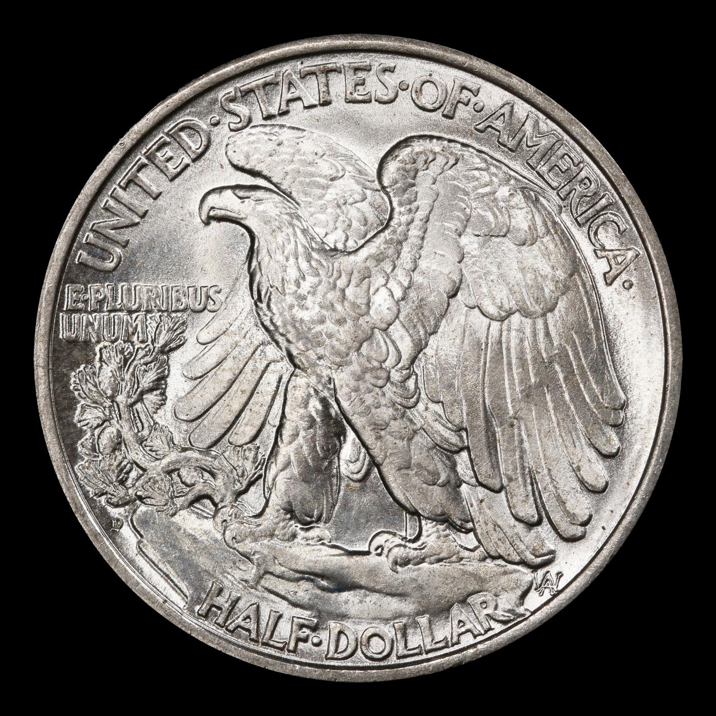 1934-d Walking Liberty Half Dollar Near Top Pop 50c ms67 SEGS