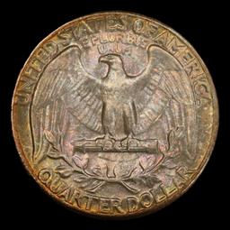 1958-p Washington Quarter Colorfully Toned TOP POP! 25c ms68 SEGS